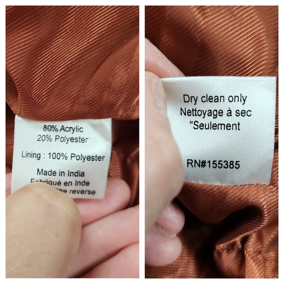 Ronny Kobo Helena Faux Fur Coat in Rust Women's Soft Crop Teddy Jacket Women's S - Picture 9 of 17